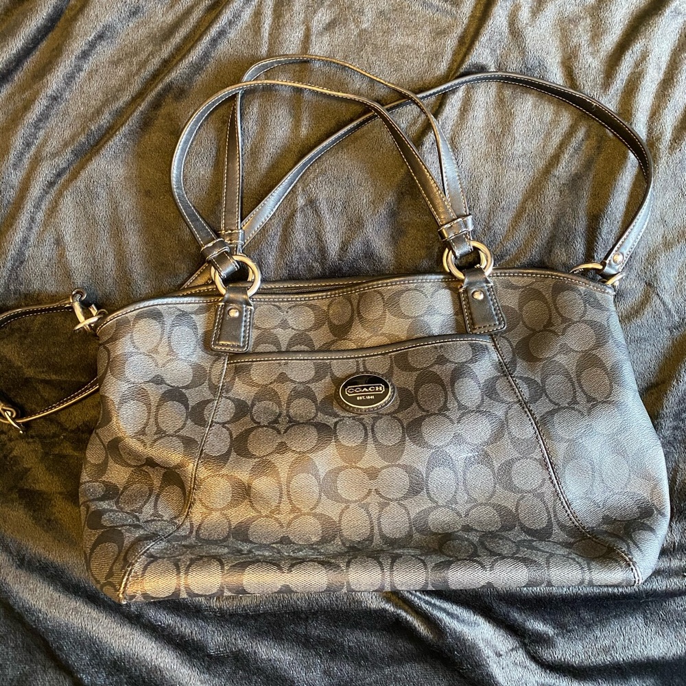 Coach purse. Used, black/gray.